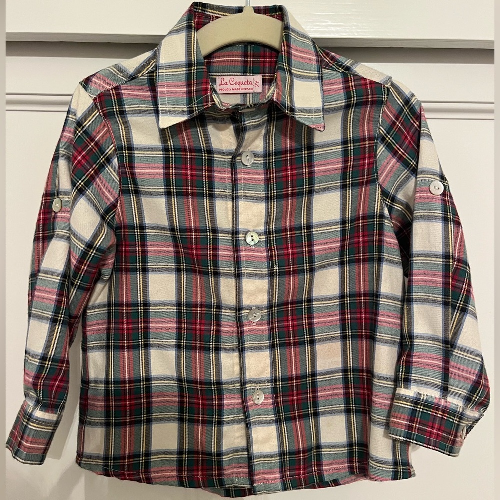 La Coqueta Kids' Multicolor Plaid Button Down Shirt